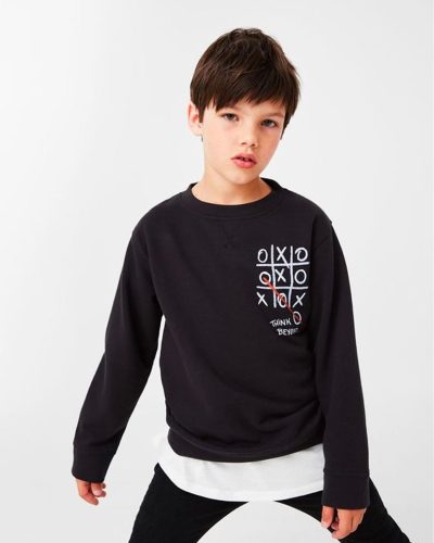 Black check texture shirt